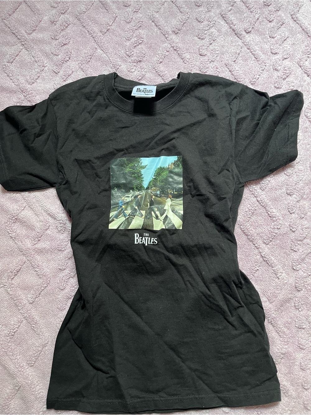 The Beatles Black Abbey Road Graphic Short Sleeve Tee
